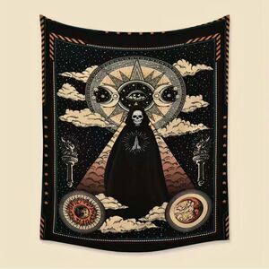Skull Tarot Tapestry 29x38